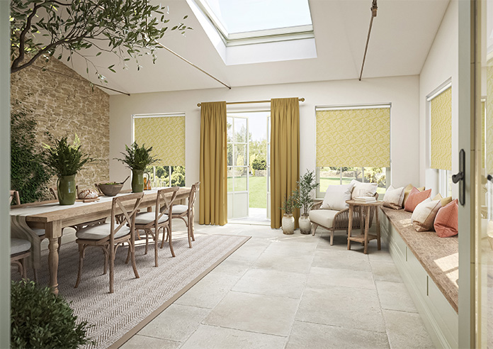 Falling Leaves, Citrine - Twist&Fit Roller Blind - Image 7